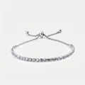 Élégant bracelet tennis en argent 925 avec zircons 5A étincelants et réglable - Collier tennis / Argent 925 / Argent