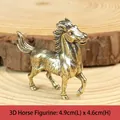Close-up of a vintage brass horse zodiac figurine with detailed textures and 3D design - Horse Zodiac Figurine / 1 Piece