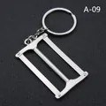 Llavero de herramienta de sierra miniatura de metal plateado para colgante de regalo - Sierra para Metales (A-09)