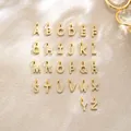 Gold plated S925 sterling silver alphabet letter pendants with pave set crystals - 26 Letters Set / 26-Piece Set (Pendants Only) / Silver
