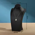 Espositore professionale per collane a forma di H in pelle PU nera con dimensioni dettagliate - Stile Pelle Nera / 30cm / Nero