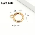 Light gold circular metal spring buckle ring for bag accessories, 31mm outer diameter - Round Style (Small Ring) / Outer Diameter 31mm / Light gold