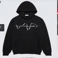 Sweat à capuche noir surdimensionné de haute qualité avec imprimé graphique blanc pour adultes - S / Hauts / Noir
