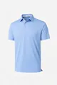 Vista frontal de polo de hombre de manga corta azul claro transpirable para negocio - Azul cielo