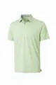 Polo para hombre verde claro transpirable con bonito detalle de cuello floreado - M / Tops / Verde claro