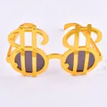 Divertenti occhiali da festa segno del dollaro oro per foto compleanno - Occhiali Stile Segno del Dollaro / Oro