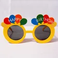 Occhiali da sole gialli per festa di compleanno con palloncini colorati e scritta - Occhiali Stile Palloncino / Giallo