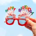 Divertenti occhiali da sole per festa di compleanno con cupcake rosa per bambini - Occhiali Stile Torta Cornice Rossa / Rosso