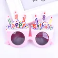 Simpatici occhiali rosa a forma di cupcake per festa di compleanno bambini foto - Occhiali Torta Candela Rosa / Rosa