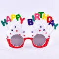 Occhiali da festa di compleanno a forma di cupcake con lettere - Occhiali Torta Bianco Rosso / Rosso