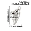 Polierter silberner 3D Herzanhänger mit Sternengravur für die eigene DIY-Schmuckherstellung - 3D Sternenpunkt Dekor Stil (B72) / Silber