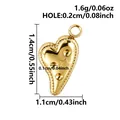 Goldener 3D-Herz-Anhänger mit Maßen für DIY-Schmuckherstellung - 3D Sternenpunkt Dekor Stil (B72) / Gold