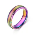 Edelstahl Stimmungsring mit temperaturempfindlichem Farbwechsel in Regenbogenfarben - Regenbogen