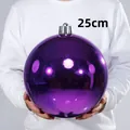 Große glänzende lila 25cm Weihnachtskugel für die festliche Dekoration am Christbaum - 1 Stück/Packung (25cm) / Lila