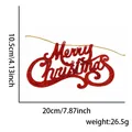 Red glittery Merry Christmas hanging ornament for holiday decor, size 20x10.5cm - 21cm / Red