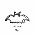 Gothic bat-shaped metal hair claw clip in dark gunmetal finish, 4.5x9cm, weight 30g - Bat Shape (44#) / Black