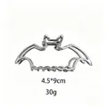 Silver metal bat-shaped hair claw clip for Halloween dark style hair styling 9cm - Bat Shape (45#) / Silver