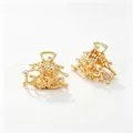 Golden metal spider hair claw clip for Halloween dark style hair styling - Pair of 2 - Spider Shape (48#) / 2.5cm (1 Piece) / Gold