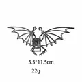 Gothic dark style metal bat wing hair claw clip for Halloween hair accessory 5.5x11.5cm - Bat Wings Shape (42#) / Black