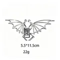 Silver metal bat wing hair claw clip for Halloween and gothic style, 5.5x11.5cm size 22g weight - Bat Wings Shape (43#) / Silver