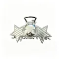 Gothic silver metallic skull hair claw clip with star wings for Halloween hair styling accessory - Skeleton Star Style (41#) / Silver