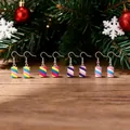Set of colorful twisted marshmallow spiral drop earrings for Christmas gift - 4 Pairs Set / Creative Marshmallow Spiral Stripe Set (style51)