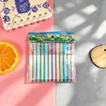 Set di 12 evidenziatori pastello sfumati con inchiostro delicato per ufficio e scuola - Set da 12 colori in busta / 12 Pezzi/Sacco