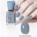 Γυαλιστερό βερνίκι νυχιών 01 Misty Milk Blue, γρήγορο στέγνωμα 14ml για κομψό μανικιούρ - 01 Ομιχλώδες Μπλε του Γάλακτος