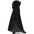 Stylish oversized black high-neck sweatshirt maxi dress with irregular hem for women - S / Dresses / Black