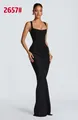 Elegant black corset fishtail maxi dress with boning detail and draped bodycon fit - XS / Dresses / Black