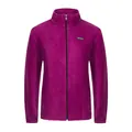 Dames plus size fleecejack met opstaande kraag en lange mouwen in levendig paarse kleur - Paars