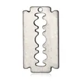 Antique silver alloy razor blade pendant charm for creative DIY jewelry and necklaces - Antique Silver