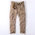 Pantalon cargo tactique kaki pour homme avec ceinture assortie pour l'extérieur - S / Bas / Khaki Clair
