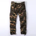 Pantalon cargo de camouflage militaire pour hommes avec plusieurs poches et ceinture - S / Bas (368) / Camouflage Jaune