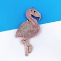 Portachiavi fenicottero in strass rosa elegante con cristalli scintillanti A03 - Fenicottero Rosa (A03)
