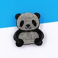 Elegante portachiavi a forma di panda con strass luccicanti per borse e chiavi auto - Panda (A04)