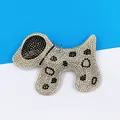 Porte-clés chien élégant en strass pour sacs à main et clés de voiture, style noir et blanc A05 - Chien Dalmatien (A05)
