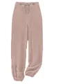 Dusty rose plush fleece joggers featuring soft sherpa texture and drawstring waistband - 3XL / Bottoms / Pink