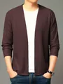 Gilet en maille marron pour homme, style décontracté, vue SKU très professionnelle - S / Hauts / Châtain