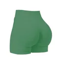 High-waist seamless butt lifting yoga shorts in green for fitness, running and gym. - XS / Bottoms / Army Green