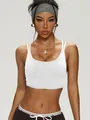 Premium white quick-dry sports bra for women yoga fitness and gym workout training - Pure White