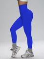 Legging de yoga sans couture à taille haute en bleu roi éclatant pour le fitness - S / Bas / Bleu saphir