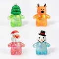 Jouets anti-stress en maltose sur le thème de Noël avec Père Noël, bonhomme de neige - Ensemble de la série de Noël / Sac OPP