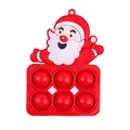Santa Claus Pop It fidget toy keychain for stress relief and Christmas decoration - 1 Piece / Santa Claus