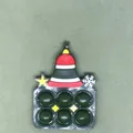 Christmas bell fidget pop toy keychain for stress relief, green silicone bubble ornament - 1 Piece / Christmas Tree