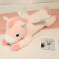 Adorable pink plush pegasus toy in a lying pose for girls comfort and sleeping - Pink / 50cm