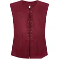 Gilet médiéval de la Renaissance pour homme style pirate steampunk à lacets, bordeaux - S / Hauts / Bordeaux