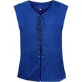 Gilet à lacets médiéval renaissance pirate steampunk pour homme en bleu roi intense - S / Hauts / Bleu saphir