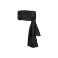 Versatile black satin pirate headband and waist sash for Halloween party costumes - Waist Scarf / 10x200cm / Black
