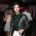 Heren blazer met donkergroene lovertjes voor feesten en optredens - Donkergroen